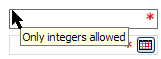 Only integer allowed
