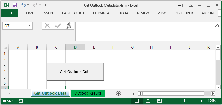 Excel file with two tabs