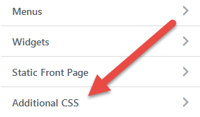 WordPress Additional CSS Option