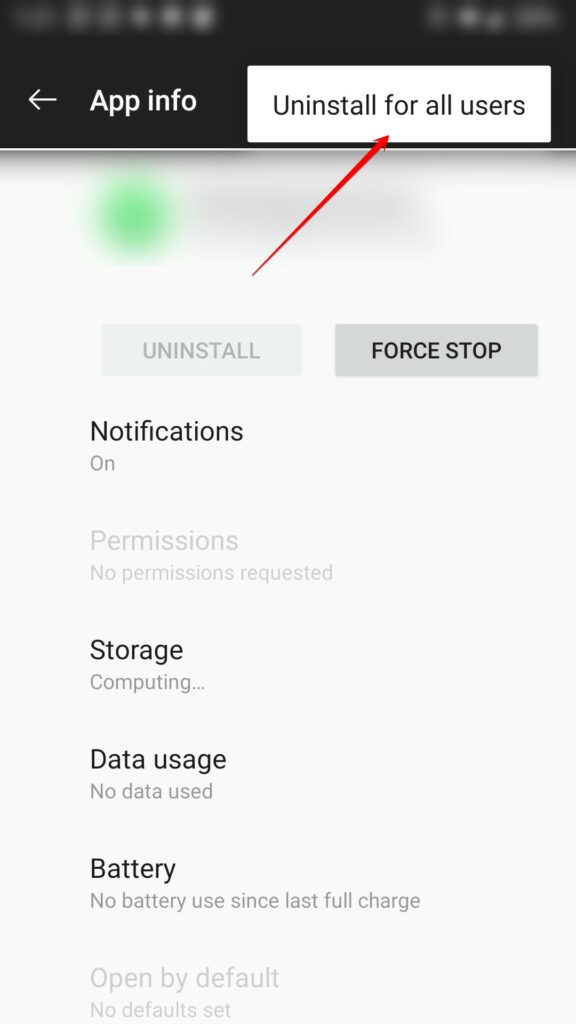 Android App Uninstall for All Users